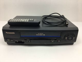 Panasonic Pv - V4021 Omnivision 4 - Head Vhs Vcr Player Recorder W/ Remote