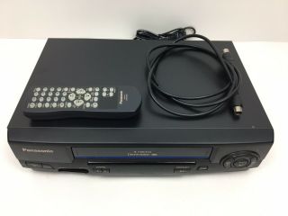PANASONIC PV - V4021 Omnivision 4 - Head VHS VCR Player Recorder w/ Remote 2