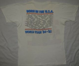 Vintage Bruce Springsteen 1984 BORN IN THE USA World Tour T Shirt size M 4