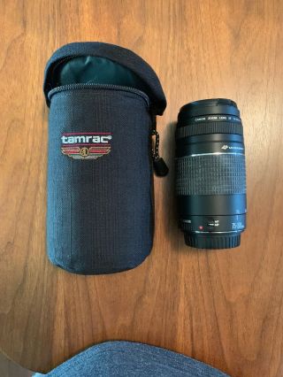 Canon Zoom Lens Ef 75 - 300mm Iii 1:4 - 5.  6 With Vintage Tarmac Case 5.  5 " X 4 "