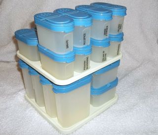 Vintage Tupperware Modular Mates Spice Rack Lazy Susan Carousel 24 Containers