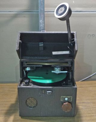 Vintage Soundscriber Transcription Record Player W/mic & Recording Discs
