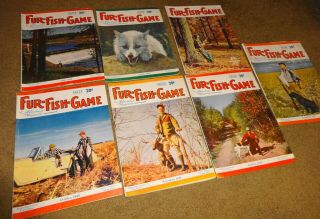 Fur Fish Game Magazines July - Nov 1949,  Oct.  1950 & Nov 1951 7issues