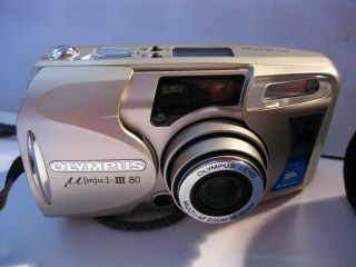 Vintage Olympus mju III 80 All Weather 35mm Film Camera,  OLYMPUS CASE STRAP 4