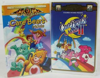 Vtg Care Bears Movie & Care Bears Movie Ii: A Generation Vhs Clamshell