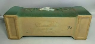 Vintage Roseville Art Pottery Green Gardenia Window Box Planter 658 - 8 3