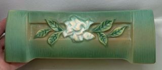 Vintage Roseville Art Pottery Green Gardenia Window Box Planter 658 - 8 8