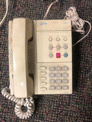 Vintage At&t Digital Answering Machine Model 1810,  1820 Telephone