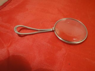 VINTAGE SIGNED FOLDING MAGNIFYING GLASS IN WORN LEATHER CASE 7