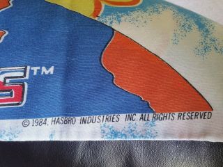 Vintage Hasbro 1984 Transformers Twin FLAT FITTED SHEET PILLOW CASE complete set 7