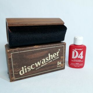 Vtg Rca Discwasher D4 Vinyl Record Cleaning Kit Lp Cleaner Pad Solution Fluid