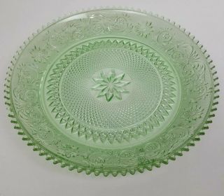 Depression Glass Green Plate Platter Vintage 12 "