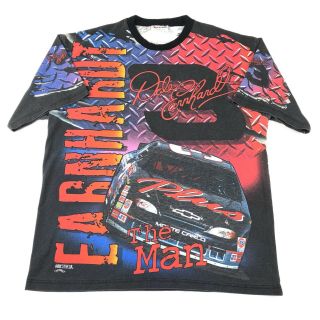 Vintage Dale Earnhardt Racing T Shirt All Over Print Nascar Mens Size Xl Usa