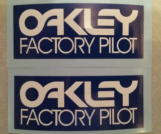 Vintage Bmx Oakley Factory Pilot Blue Decal Sticker Set Old School Fox Fmf