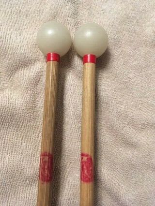 Fred Hinger Touch Tone Vintage Red Xylophone Bell Mallets