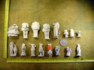 16 X Excavated Vintage Headless Doll Parts Figurine Mixed Media Age 1890 B 131