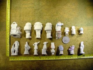 16 x excavated vintage headless doll parts figurine mixed media age 1890 B 131 3