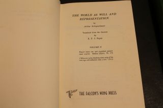 The World As Will And Representation (1958 2 - vol Box Set) by ARTHUR SCHOPENHAUER 8