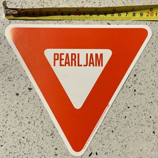 Vintage Og Pearl Jam Yield Album Promo Sticker 1997 Large Sized Nirvana Grunge