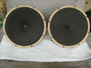 Vintage Capehart Jensen P12s 12 Inch Ribbed Cone Alnico Speakers