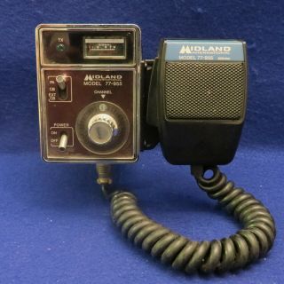 Vintage Midland International 77 - 955 Cb Radio 40 Ch W/mic Portable? See Pic/read