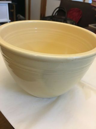 Fiesta Ware Vintage Ivory/yellow Mixing Nesting Bowl 5 " X 7 1/2 " Inner Bands