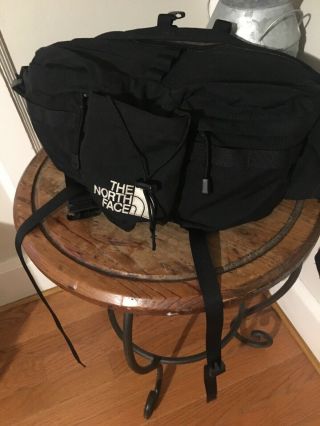 Vintage The North Face 1 Bottle Fanny Pack Hiking/biking Waist Bag Large Black