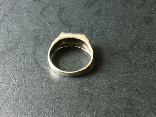 Men ' s Vintage Sterling Silver Nugget Ring Brutalist Modernist Size 12.  5 Sgnd 404 3