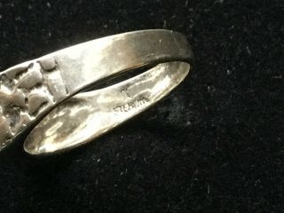 Men ' s Vintage Sterling Silver Nugget Ring Brutalist Modernist Size 12.  5 Sgnd 404 5