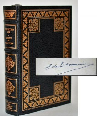 The Second Sex Signed By Simone De Beauvoir 1979 Franklin Library Leather