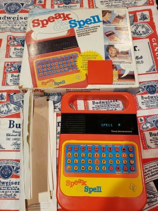 Vintage 1978 Texas Instruments Speak And Spell Great Push Buttons
