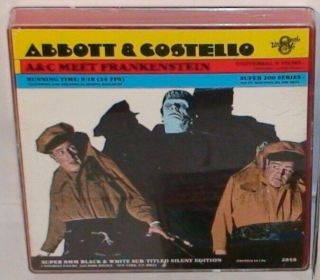 Horror/comedy 8mm Movie " Abbott & Costello Meet Frankenstein " Very Good