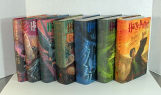 1st American Edition Complete Harry Potter 7 Book Hardcover Set W/ Dust Jackets