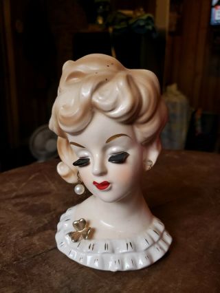 Vintage Napcoware C5939 Lady Head Vase / Planter