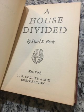 A House Divided - Pearl S.  Buck - Vintage 1935 Hardcover HC 5