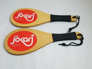 Vintage Jokari Champ Model Racket Racquet Ball Wooden Paddles Usa Texas