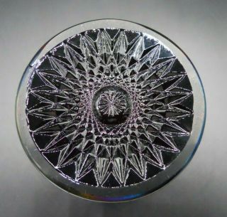 VINTAGE IMPERIAL DIAMOND LACE AMETHYST CARNIVAL GLASS TUMBLER 3 6