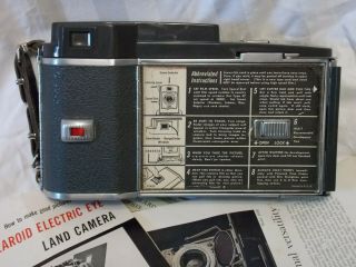 Vintage POLAROID 900 ELECTRIC EYE LAND CAMERA with Case Flash & Manuals 3