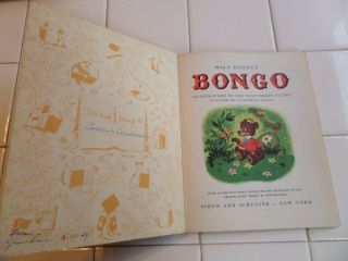 Bongo,  A Little Golden Book,  1948 (VINTAGE Walt Disney; BROWN FOIL) 3