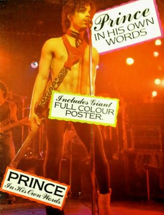 Vintage Prince Picture Book In His Own Words 1984 Unread Tour Pics W Poster