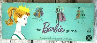 Vintage 1960 The Barbie Game Queen Of The Prom - Collectible Board Game