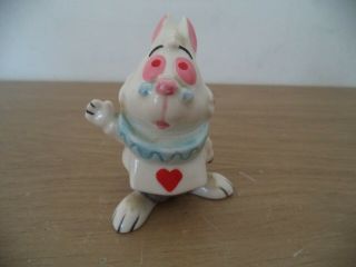 Disney Vintage Alice In Wonderland Ceramic Figurine White Rabbit