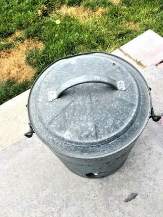 Vintage Arctic Boy 5 Gallon Galvanized Metal Lined Water Cooler with Handles 3