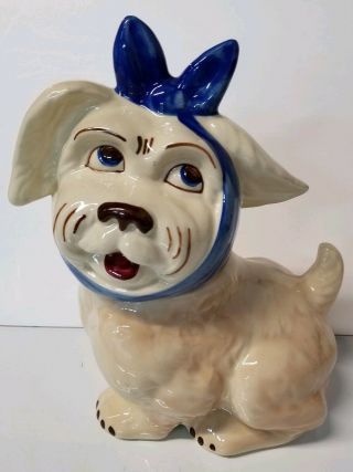 Vintage Shawnee Muggsy Dog W/toothache Cookie Jar - Usa