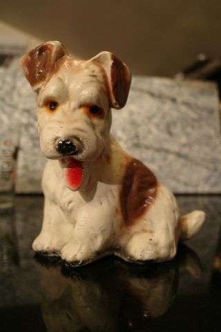 Vintage Plaster Chalkware Dog Figurine 8 