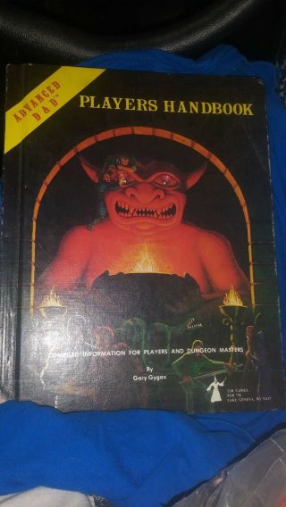 1978 Dungeons And Dragons Players Handbook Hardcover Book Tsr Vintage Ad&d Book