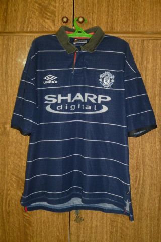 Manchester United Umbro Vintage Shirt Away 1999/2000 Soccer Jersey Men Size M