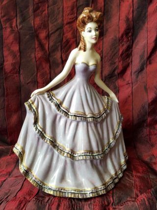 Vintage Holland Molde H265 Ceramic Hand Decorated Southern Belle Figurine - 1958