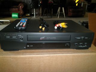 Hi Fi 4 - Head Vhs Mitsubishi Hs - U446 Vcr With Remote And Cables