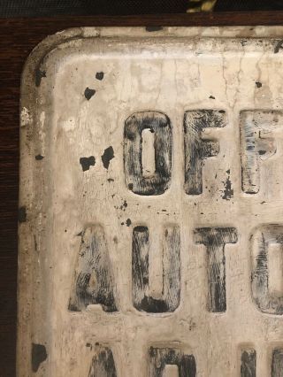 Vintage Official Auto Lamp Adjusting Station Road Sign 15“ X 15“ 4